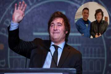 El intendente entrerriano que se vio en el acto de Milei