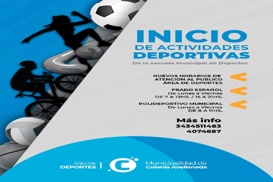 Inicio de actividades deportivas de la escuela Municipal.