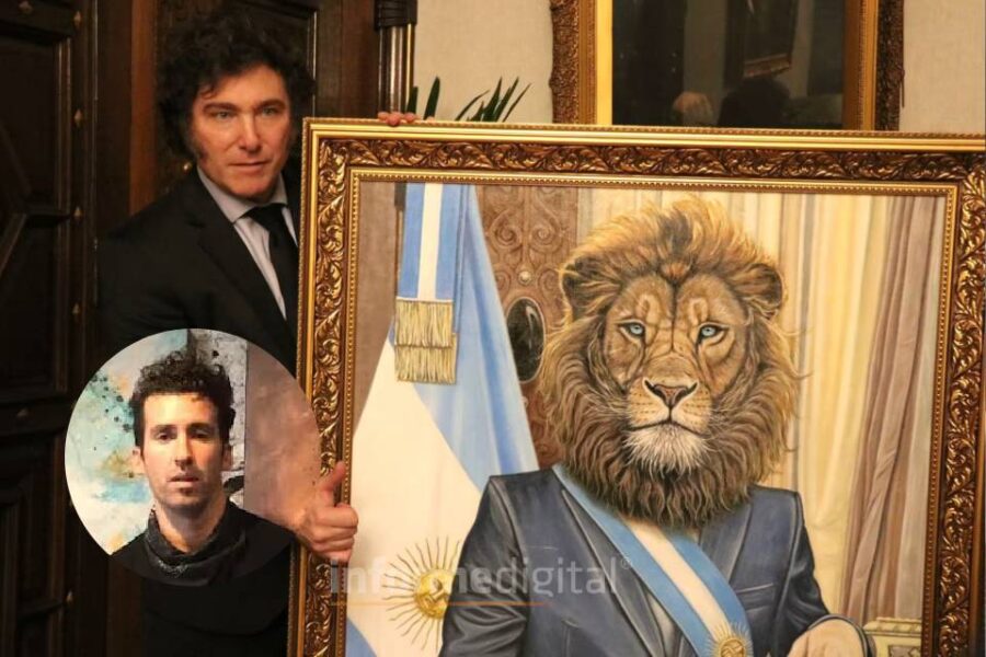 ¿Quién es el artista entrerriano que le regaló un cuadro a Milei?