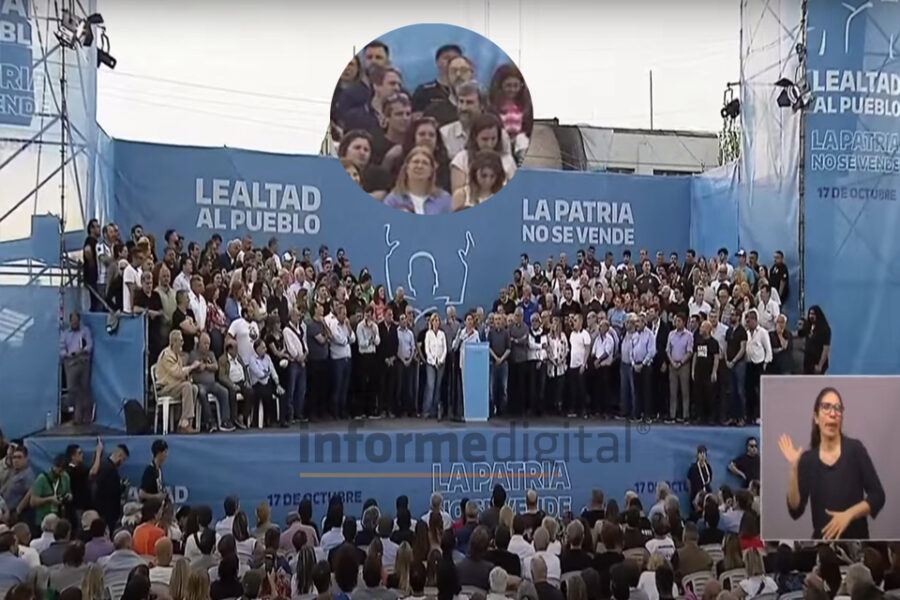 Cresto y Giano en el palco con Kicillof