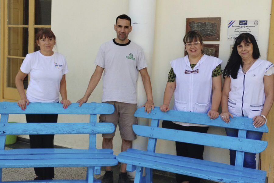 La Escuela Municipal de Oficios realizó trabajos comunitarios en la Escuela Nº5