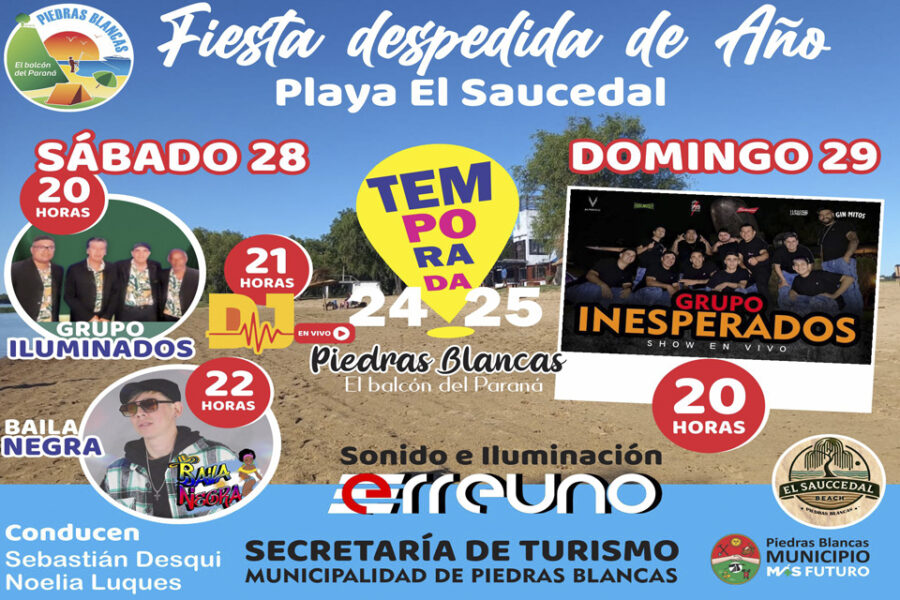 Piedras blancas despide el año