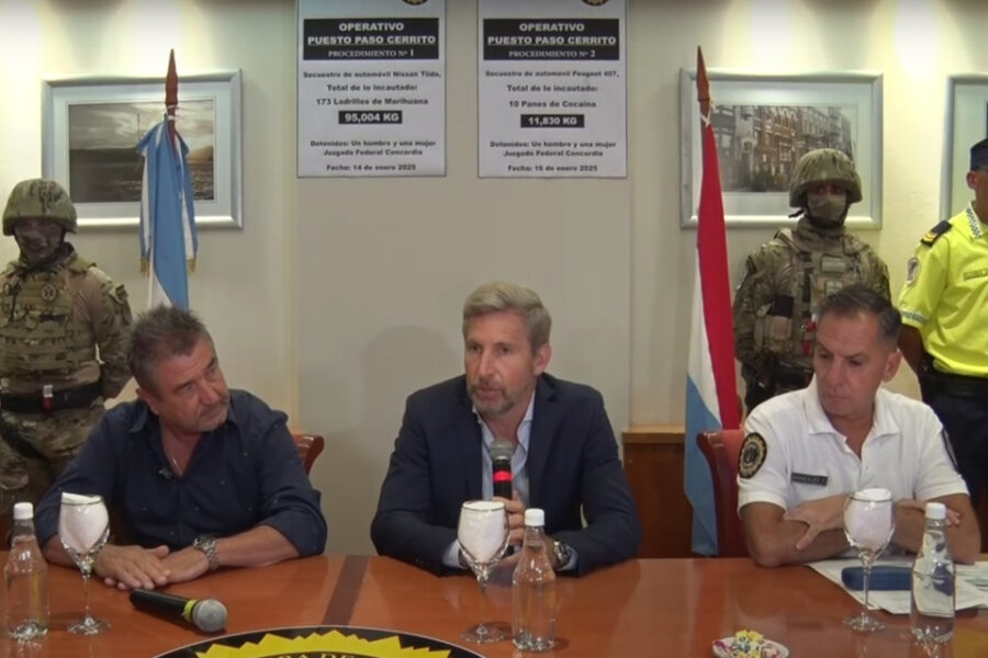 Lucha contra el narcotráfico Frigerio valoró el trabajo de la policía para secuestrar más de 100 kil