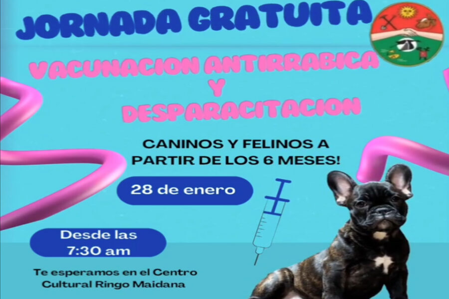 Jornada de vacunación antirrábica y desparacitación gratuita