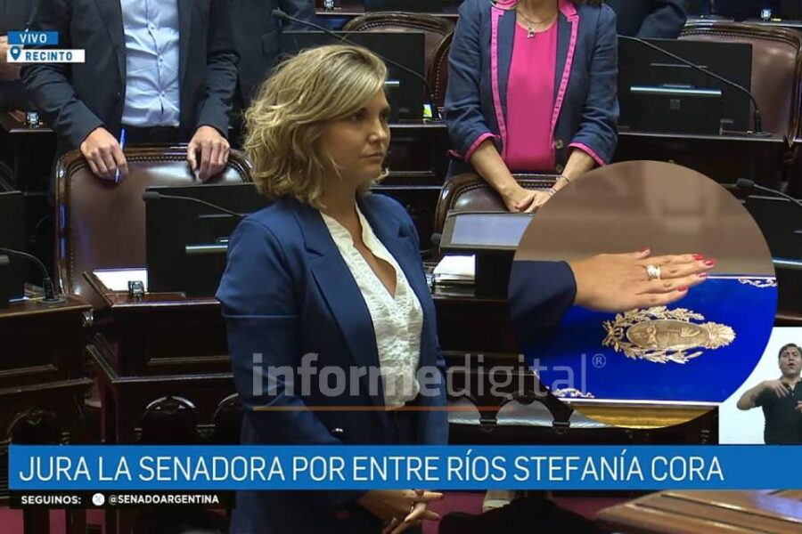 Cora juró en reemplazo de Kueider