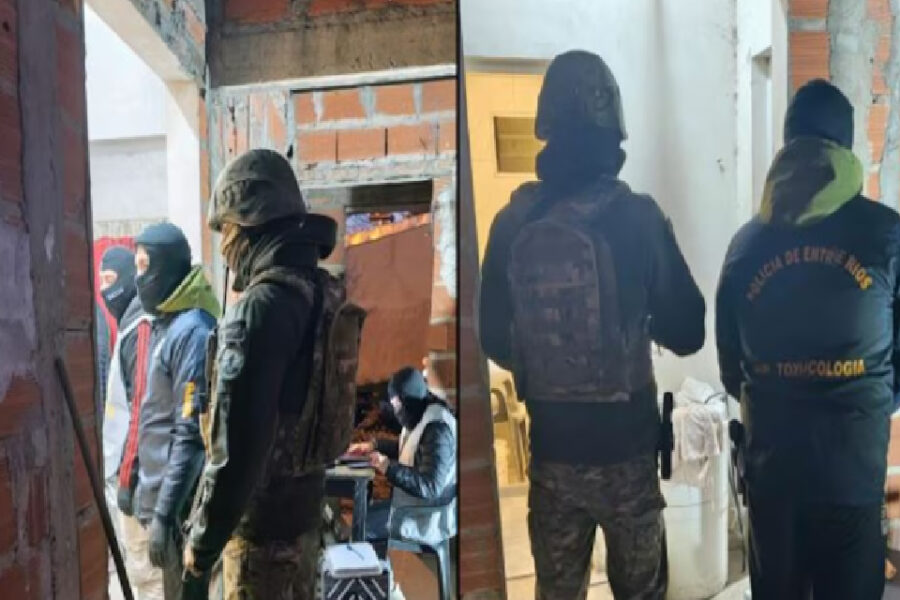 Desbarataron una banda narco en Entre Ríos tras la muerte de una persona por consumir cocaína adulterada